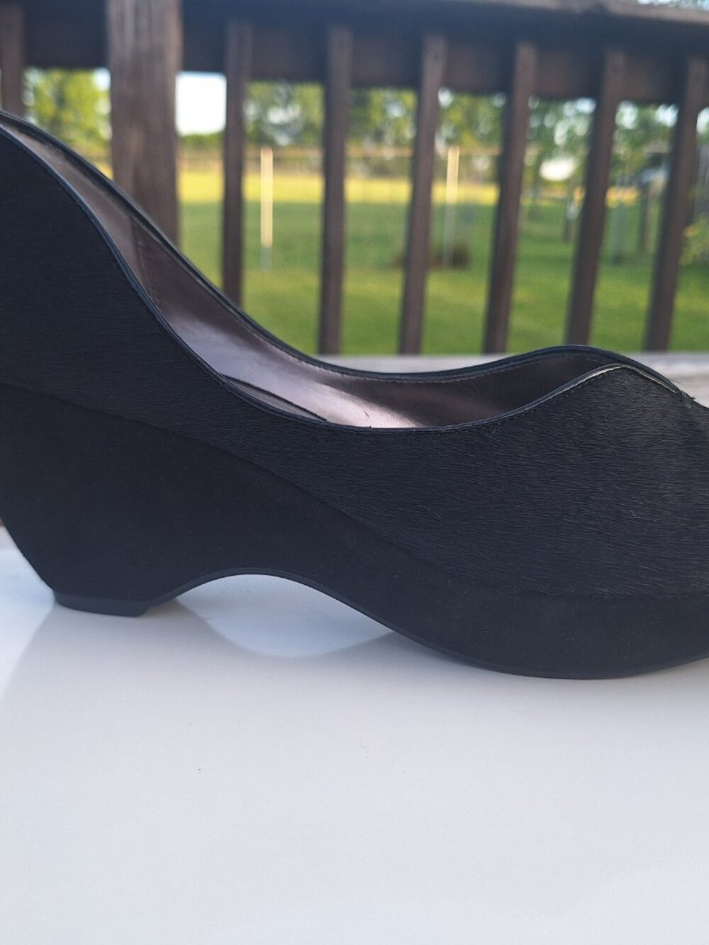 Sacha London Pony Hair Wedges Sz 8 - Picture 2 of 11